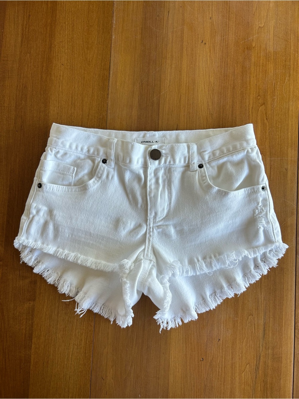 O'Neill Bowie White Low-Rise Denim Shorts - Women's